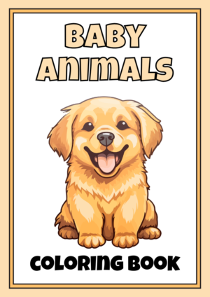 Baby Animals Coloring Book-10 coloring pages
